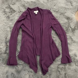 LOFT Mohair Blend Purple Waterfall Coverup